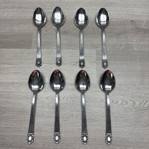 National Stainless, King Eric, Lot of 8 Piece Spoon Set Japan Made Stainless